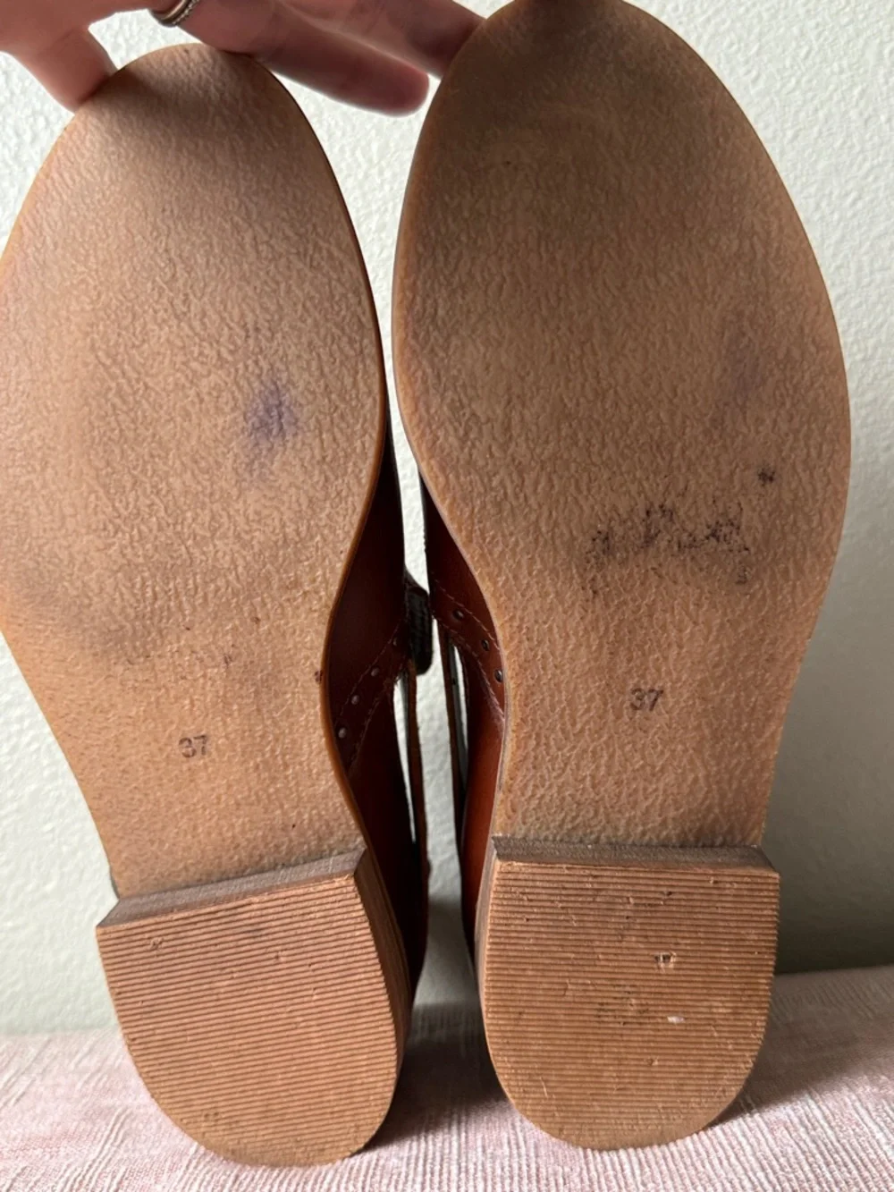 Musse & Cloud Brown Leather Buckle Ankle Booties / Shooties